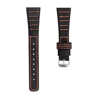 Horlogeband voor Garmin Vivomove / Vivomove HR, Wave Stitching Lines Top Layer lederen armband