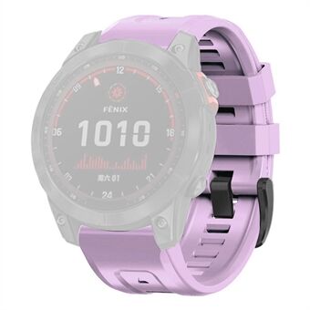 Voor Garmin Fenix 7X Slijtvaste siliconen horlogeband vervanging Verstelbare polsband met gesp