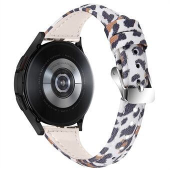 Voor Samsung Galaxy Horloge 46mm/Watch3 45mm Echte Koeienhuid Luipaard Textuur Smart Horlogeband Armband: