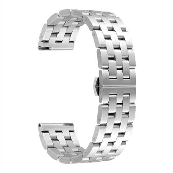 Voor Huawei Horloge 1e Generatie/Band S1/Horloge Fit/TalkBand B5 18mm Roestvrij Steel 5 Kralen Vervanging van horlogebandje voor polsband