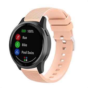 Lattice design zachte siliconen armband 20 mm Smart Watch vervangende band met zilveren gesp