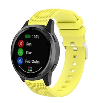 Lattice design zachte siliconen armband 20 mm Smart Watch vervangende band met zilveren gesp