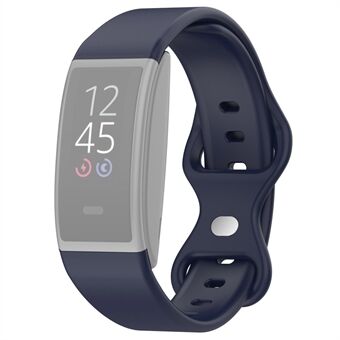 Voor Amazon Halo Bekijk siliconen horlogeband Quick Release polsband met vlindergesp voor sporthorloge (maat: L) - donkerblauw