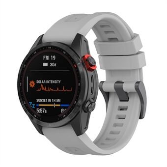 Voor Garmin Fenix 7X/7X Solar/ Tactic 7 Siliconen Horlogeband Quick Release Metalen Gesp 26mm Polsband Vervanging