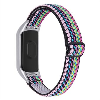 Voor Xiaomi Mi Band 7 vervangende horlogeband Nylon gevlochten elastische verstelbare lus polsband: