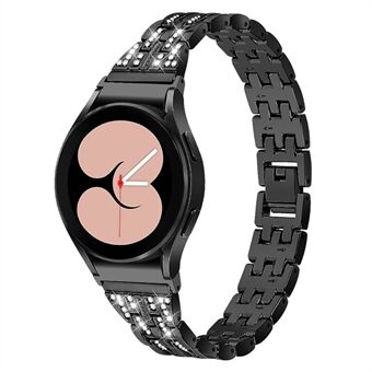 Voor Samsung Galaxy Watch4 Active 40mm/44mm/Watch4 Classic 42mm/46mm Armband Metalen Horlogeband 5 Kralen 2 Rijen Bling Strass Vervangende Band