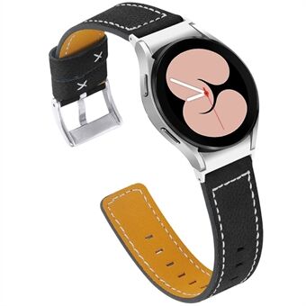 Voor Samsung Galaxy Watch4 Classic 42mm/46mm/Watch4 Active 40mm/44mm koeienhuid lederen horlogeband verstelbare vervangende band