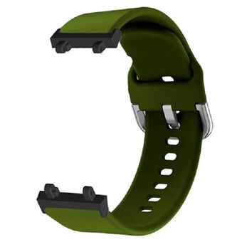 Voor Huami Amazfit T-Rex 2 Siliconen Horlogebandje Verstelbare Polsband met Vierkante Pin Gesp: