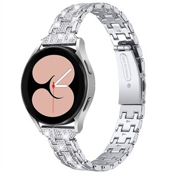 Voor Samsung Galaxy Watch3 41mm/Horloge 42mm Dubbele Gesp Ontwerp 5 Rijen Strass Steel Horloge Band Polsband 20mm