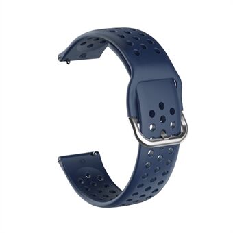 Voor Samsung Galaxy Watch3 45mm SM-R840/ Garmin Vivoactive 4 Horlogeband Vervanging 22mm Ronde Gaten Ademend Zachte Siliconen band met Quick Release Pin