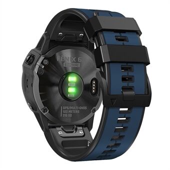 Voor Garmin Descent G1 / Fenix 7/Fenix 6 Pro / Fenix 5 Plus Dual Color siliconen polsband Smart Watch Band 22mm