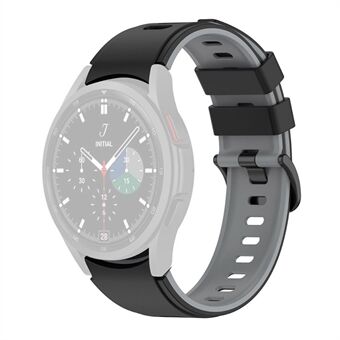 Voor Samsung Galaxy Watch 5 40 mm / 44 mm / Watch 5 Pro 45 mm / Watch4 40 mm / 44 mm / Watch4 Classic 42 mm / 46 mm / Watch3 41 mm tweekleurige siliconen horlogebandriem