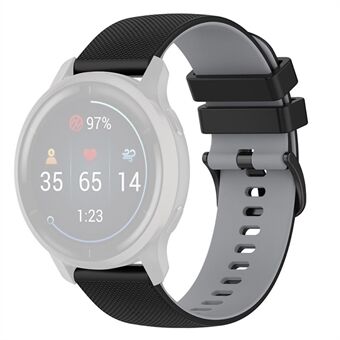 Voor Garmin Venu2 Plus /Venu Sq/Vivomove Raster Textuur Siliconen Horlogeband 20mm Tweekleurige Band