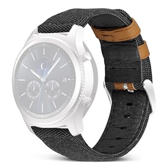 Voor Samsung Galaxy Horloge 5 40mm/44mm/Horloge 5 Pro 45mm Horloge Band 20mm Canvas Gecoat Lederen Polsband Vervanging