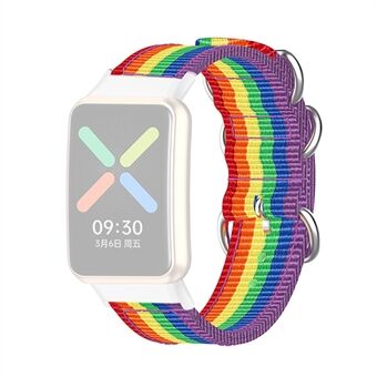 Voor Oppo Watch Gratis horlogebandje Verstelbare nylon armband Smart horloge Ademende band voor dames / heren - Kleurrijk