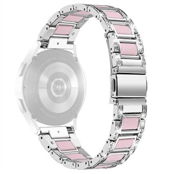 Voor Huawei Horloge GT 2 42mm/Horloge 2/Honor Magic Horloge 2 42mm Steel + Hars Horlogeband Quick Release Horlogeband Strass Decoratie Horlogeband