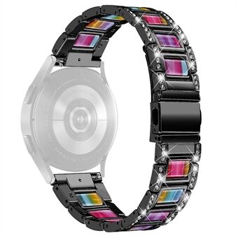 Voor Huawei Horloge GT 2 42mm/Horloge 2/Honor Steel 2 42mm Rvs Horloge Band Strass decor Hars Polsband