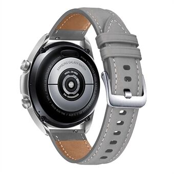 Voor Samsung Galaxy Watch3 41mm/Huawei Horloge GT 2 42mm Lederen Horlogebandje 20mm Polsband met Zilveren Gesp