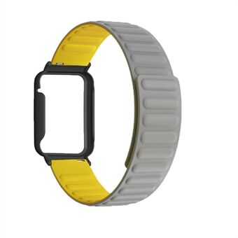 Voor Xiaomi Mi Band 7 Pro Siliconen Magnetische Horlogeband Quick Polsband met Horloge Case Cover: