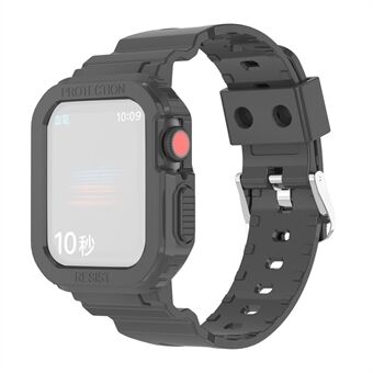 Voor Apple Watch Series 8/7 45mm/6/5/4/SE/SE (2022) 44mm/3/2/1 42mm Smart Horloge Band TPU Polsband Vervanging met Beschermende Horloge Case