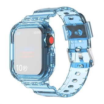Voor Apple Watch Series 8/7 41mm/6/5/4/SE/SE (2022) 40mm/3/2/1 38mm TPU horlogebandje Verstelbare polsband met anti- Scratch horlogekast