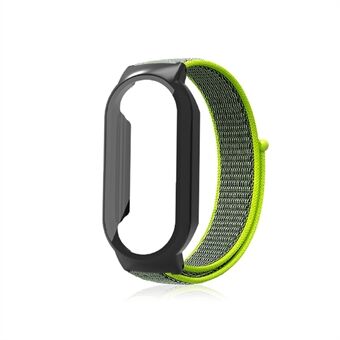 Voor Xiaomi Mi Band 7/7 NFC Nylon Loop Horlogeband 3 in 1 Polsband met PC Beschermhoes en Gehard Glas Screen Protector