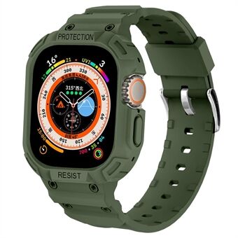 JSM voor Apple Watch Ultra 49 mm horlogeband Zachte TPU-vervangingsriem met bumperbeschermhoes