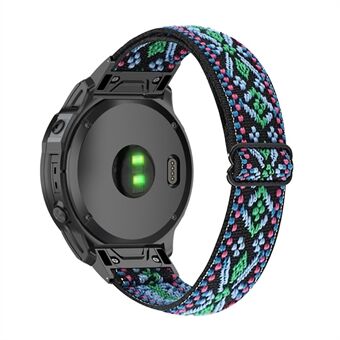Voor Garmin Fenix 7X / Fenix 3 / Descent MK1 Elastische nylon horlogeband Smart horlogeband met gereedschap