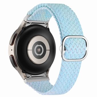 Voor Samsung Galaxy Watch 4 40 mm / 44 mm / Watch 4 Classic 42 mm / 46 mm / Watch 5 40 mm / 44 mm Rekbare gevlochten horlogeband Dual Color Verstelbare elastische nylon gradiëntriem