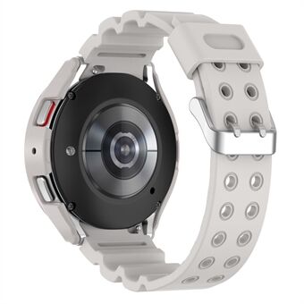 Voor Samsung Galaxy Watch5 44 mm / Watch4 44 mm vervangende siliconen band verstelbare polsband met pc-horlogekast