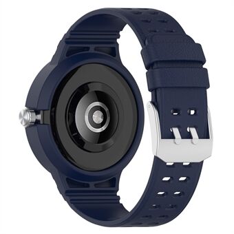 Voor Huawei Watch GT Cyber Leather Texture Soft Silicone Smart Watch uit één stuk vervangende polsband met horlogekast