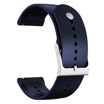 Voor Garmin Vivoactive 4 / Garmin Venu 2 Universal 22 mm zachte siliconen horlogeband vervangende band met Steel gesp