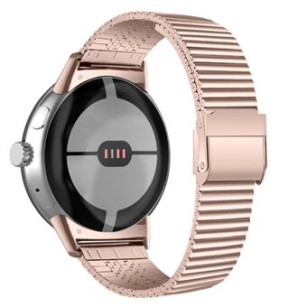 Voor Google Pixel Watch Smart Watch Band Steel verstelbare polsband met dubbele gespen