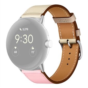 Voor Google Pixel Watch lederen horlogeband Steel gesp vervangende riem