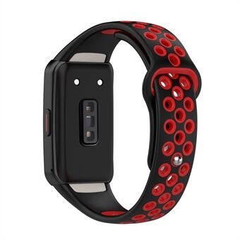 Voor Huawei Band 6 / Honor Band 6 Dual Color Silicone Watch Band Verstelbare Polsband Vervanging