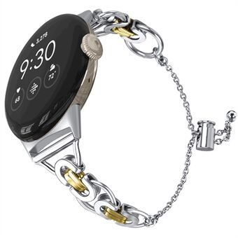 Voor Google Pixel Watch Bead Chain Smartwatch Band Vervanging Roestvrij Band Armband Band