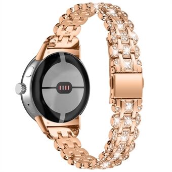 Metalen horlogeband voor Google Pixel horloge Strass decor vervangende band polsband