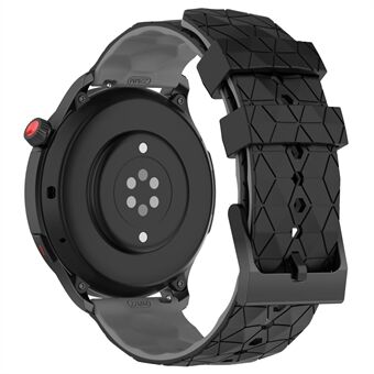 Horlogeband voor Huami Amazfit GTR 4 46 mm, voetbalpatroon Tweekleurige 22 mm siliconen horlogeband