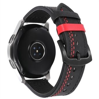 Voor Samsung Galaxy Watch3 45 mm / Huami Amazfit Pace / Stratos horloge lederen band 22 mm horlogeband