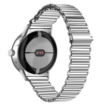 Steel band voor Google Pixel Watch Holle ademende horlogeband - zilver