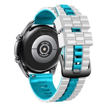 Voor Huawei Watch Buds / GT3 SE / GT3 Pro 46 mm tweekleurige horlogeband 22 mm Wave Grain siliconen polsband