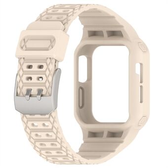 Voor Apple Watch Series 8 / 7 41 mm / 6 / 5 / 4 / SE / SE (2022) 40 mm / 3 / 2 / 1 38 mm integrale horlogeband met kast, TPE horlogeband