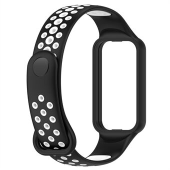 Voor Xiaomi Redmi Band 2 sportband tweekleurige zachte siliconen polsbandjes vervangende band met hoesje, gratis maat