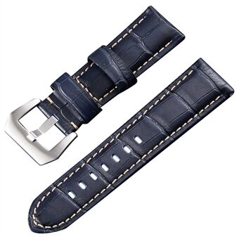 24 mm Universal horlogeband voor Smart Watch Retro lederen horlogeband met gesp