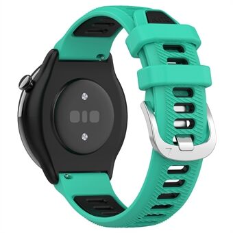 22 mm horlogeband voor Garmin Forerunner 265 / Honor Watch GS 3i, siliconen kruisstreep tweekleurige bandvervanging