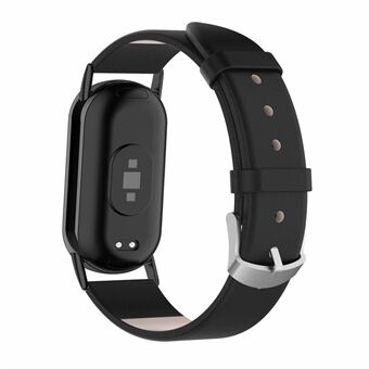 Voor Xiaomi Smart Band 8 horlogebanden van echt rundleer Vervangende armband met connector