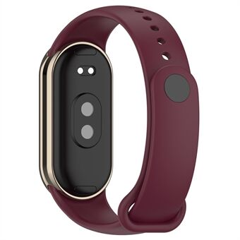 Voor Xiaomi Smart Band 8 siliconen horlogebanden vervangende band met metalen connector