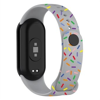 Voor Xiaomi Smart Band 8 siliconen horlogeband kleurrijke stip vervangende polsband