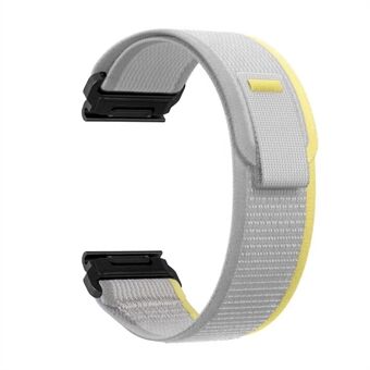 Voor Garmin Tactix 7 Pro / Fenix ​​​​7X / Fenix ​​​​6X Pro 26 mm nylon horlogeband Trail Loop verstelbare polsband