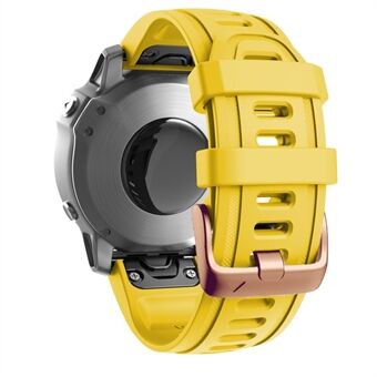 Horlogeband voor Garmin Fenix ​​​​7S / 6S Pro / 5S Plus / Instinct 2S , 20 mm siliconen vervangende band met roségouden gesp